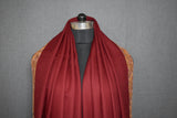 Embroidered shawl fine wool maroon 40x80 inch
