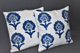 Chain stitch cushion covers set of 2pcs
