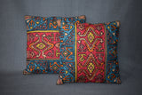 Chain stitch cushion covers set of 2pcs