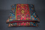 Chain stitch cushion covers set of 2pcs