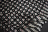 Embroidered fine wool check shawl 40x80 inch