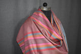 Hand woven pashmina stripe shawl 40x80 inch