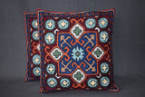 Chain stitch cushion covers set of 2pcs