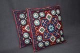 Chain stitch cushion covers set of 2pcs