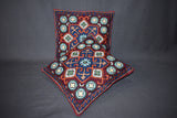 Chain stitch cushion covers set of 2pcs