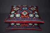 Chain stitch cushion covers set of 2pcs