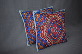 Chain stitch cushion covers set of 2pcs