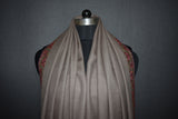 Embroidered shawl fine wool beige 40x80 inch
