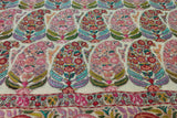 Embroidered pashmina white jamma shawl 40X80 inch