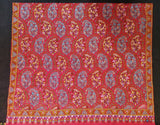pashmina shawl Embroidered pink jamma kalamkari shawl