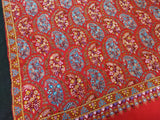 pashmina shawl Embroidered pink jamma kalamkari shawl