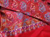 pashmina shawl Embroidered pink jamma kalamkari shawl