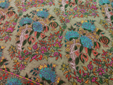 Embroidered pashmina white jamma gul kalamkari shawl 40X80 inch