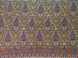 Embroidered pashmina white jamma kalamkari shawl 45X90 inch