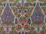 Embroidered pashmina white jamma kalamkari shawl 45X90 inch