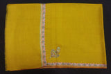 Pashmina embroidered stole baildar yellow 28x80 inch
