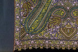 Hand embroidered pashmina jamma black shawl 40X80 inch