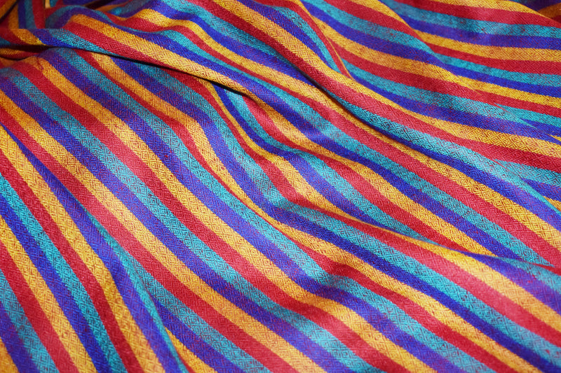 Hand woven pashmina stripe shawl 40x80 inch
