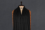 Fine wool Embroidered black shawl 40"x80"