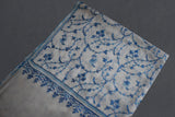 cashmere embroidered fine wool white stole 28x80 inch