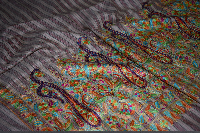 Pashmina hand embroidered shawl 40x80 inch
