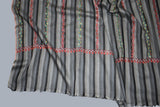 Fine wool Embroidered womens stripe shawl 40"x80"