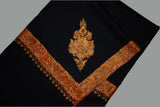 Fine wool Embroidered black shawl 40'x80'