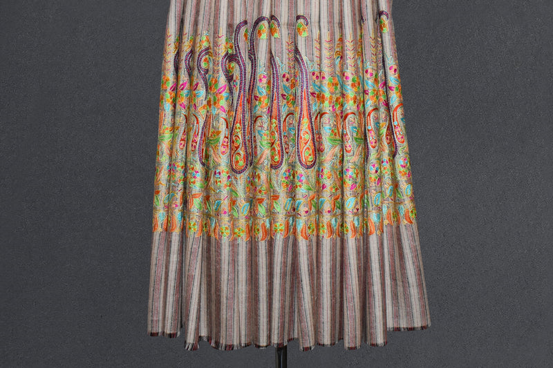 Pashmina hand embroidered shawl 40x80 inch