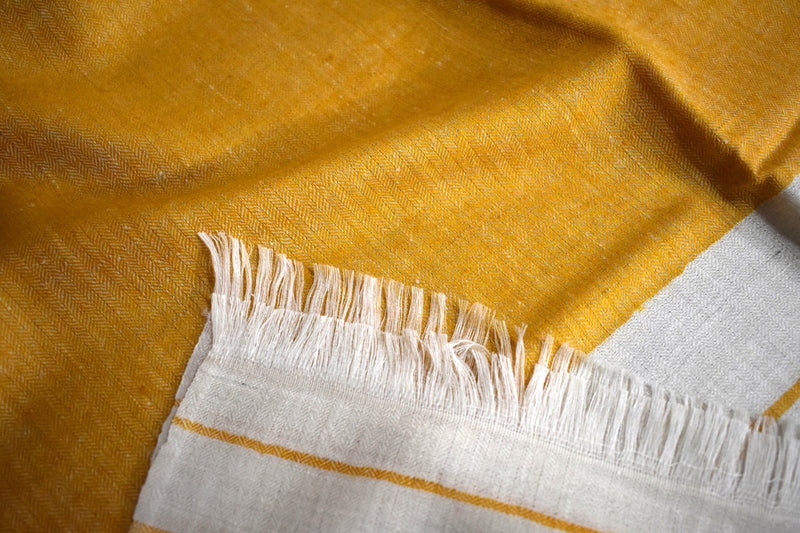 Pashmina handwoven lemon stole 28x80 inch