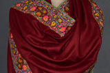 Pashmina embroidered stole 28x80 inch