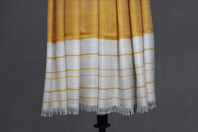 Pashmina handwoven lemon stole 28x80 inch