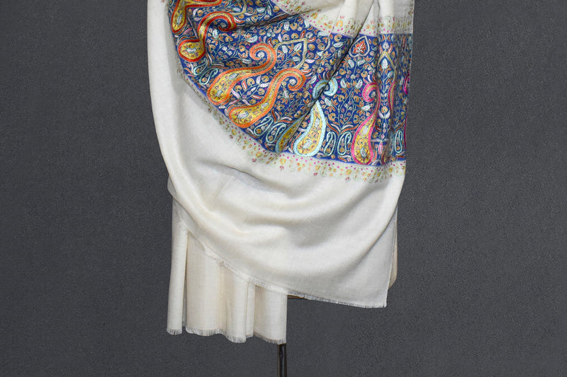 Hand embroidered pashmina shawl 40X80 inch paldar