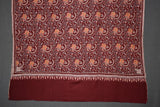 Pashmina Hand maroon embroidered shawl 40"x80"