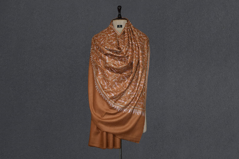 Pashmina hand embroidered jall shawl  40x80 inch