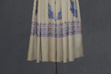 Embroidered fine wool stole 28x80 inch