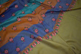 Pashmina hand embroidered shawl designdar 40x80 inch