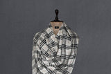 Pashmina handwoven check stole 28x80 inch