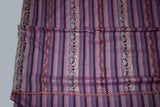 Fine wool Embroidered stripes shawl 40"x80"