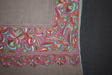 Pashmina Hand embroidered designdar shawl 40X80 inch
