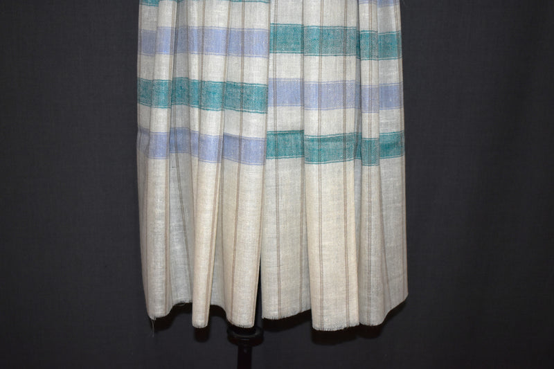 Pashmina check stole handwoven 28x80 inch