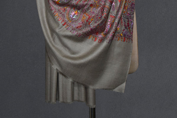 Pashmina hand embroidered shawl 40x80 inch