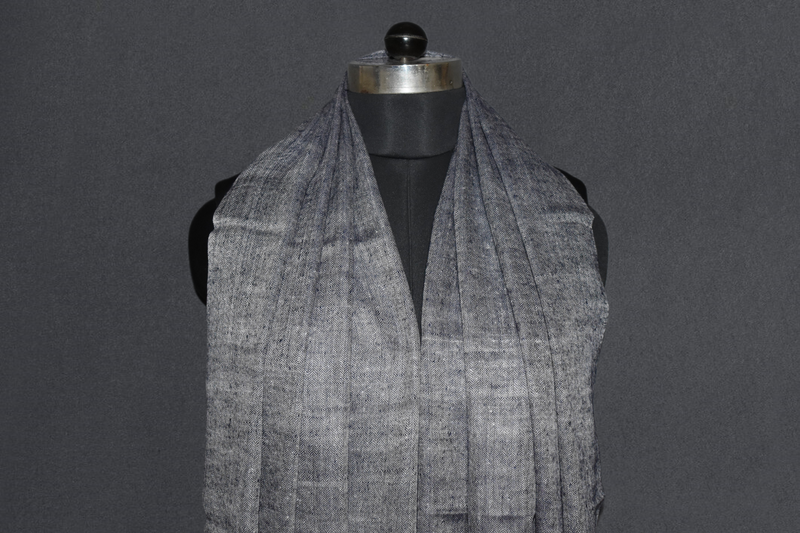 Pashmina handwoven grey stole 28x80 inch