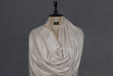 Embroidered fine wool stole 28x80 inch