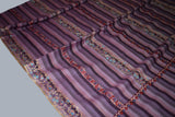 Fine wool Embroidered stripes shawl 40"x80"