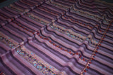 Fine wool Embroidered stripes shawl 40"x80"