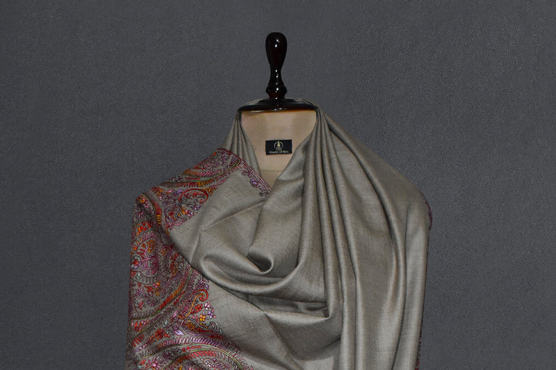 Pashmina hand embroidered shawl 40x80 inch