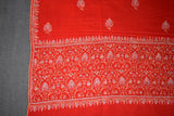 Embroidered pashmina red boti palla shawl 40X80 inch