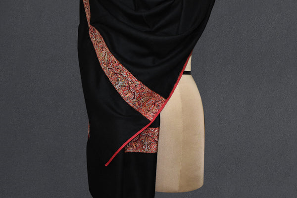 Antique pashmina stole black