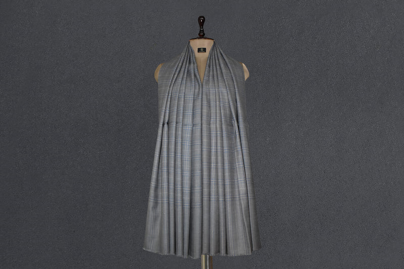 Handwoven pashmina check shawl 40x80 inch