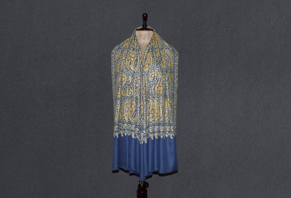 embroidered pashmina jamawar shawl 40X80 inch